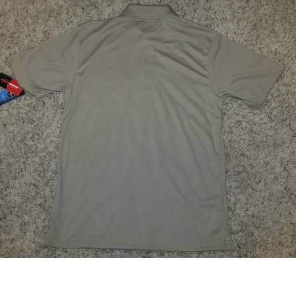 Mens Golf Polo Shirt Grand Slam Brown Small Short Sleeve Dry-Knit Relaxed 1 Pkt - Picture 3 of 3